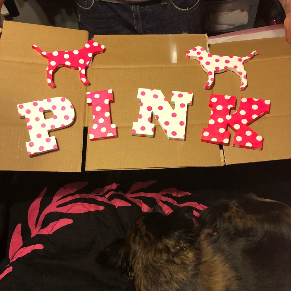 DIY PINK letters & Dogs!!